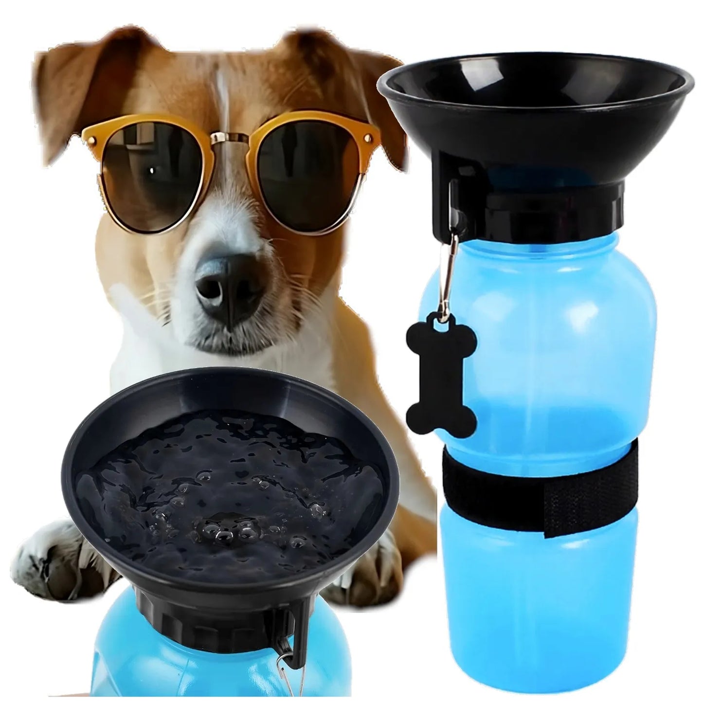 AcquaDog - Bottiglia/Borraccia da viaggio portatile per cani - 500 ml. acqua