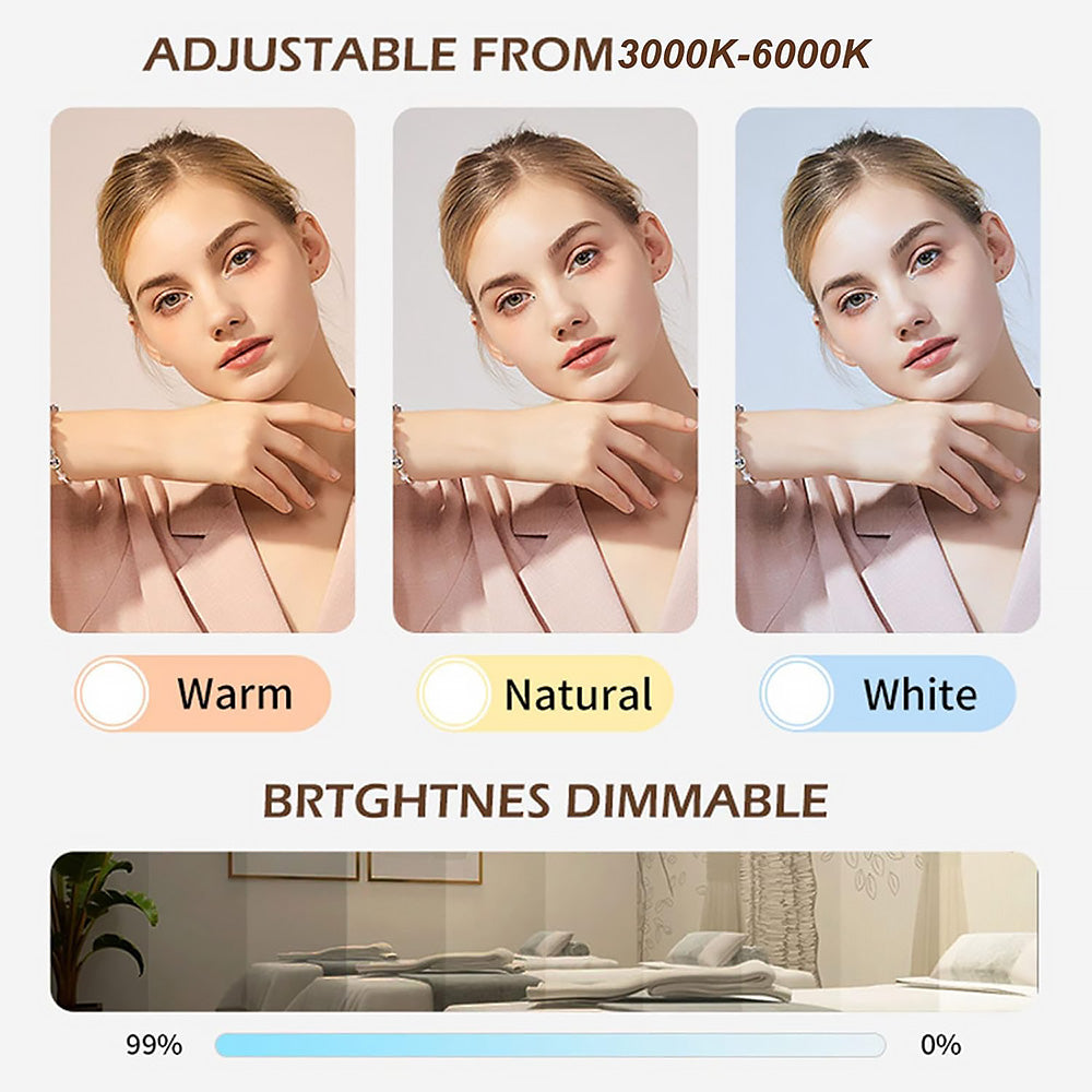 Lampada per Estetica da Scrivania a Mezza Luna - Luce a Led 3000/6000k - Mani, Viso, Tatuaggi