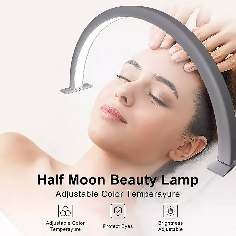 Lampada per Estetica da Scrivania a Mezza Luna - Luce a Led 3000/6000k - Mani, Viso, Tatuaggi