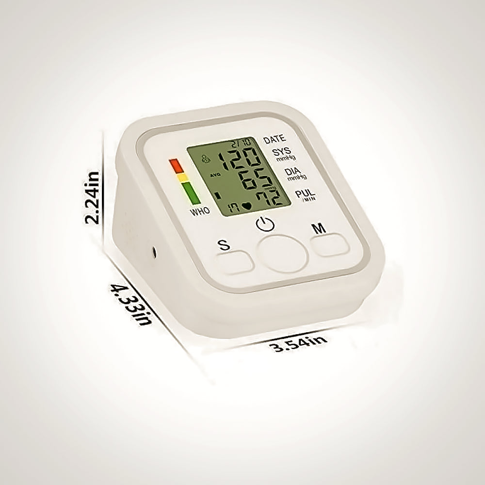 Misuratore Pressione del Sangue e Battito Cardiaco | Automatico LCD Digitale