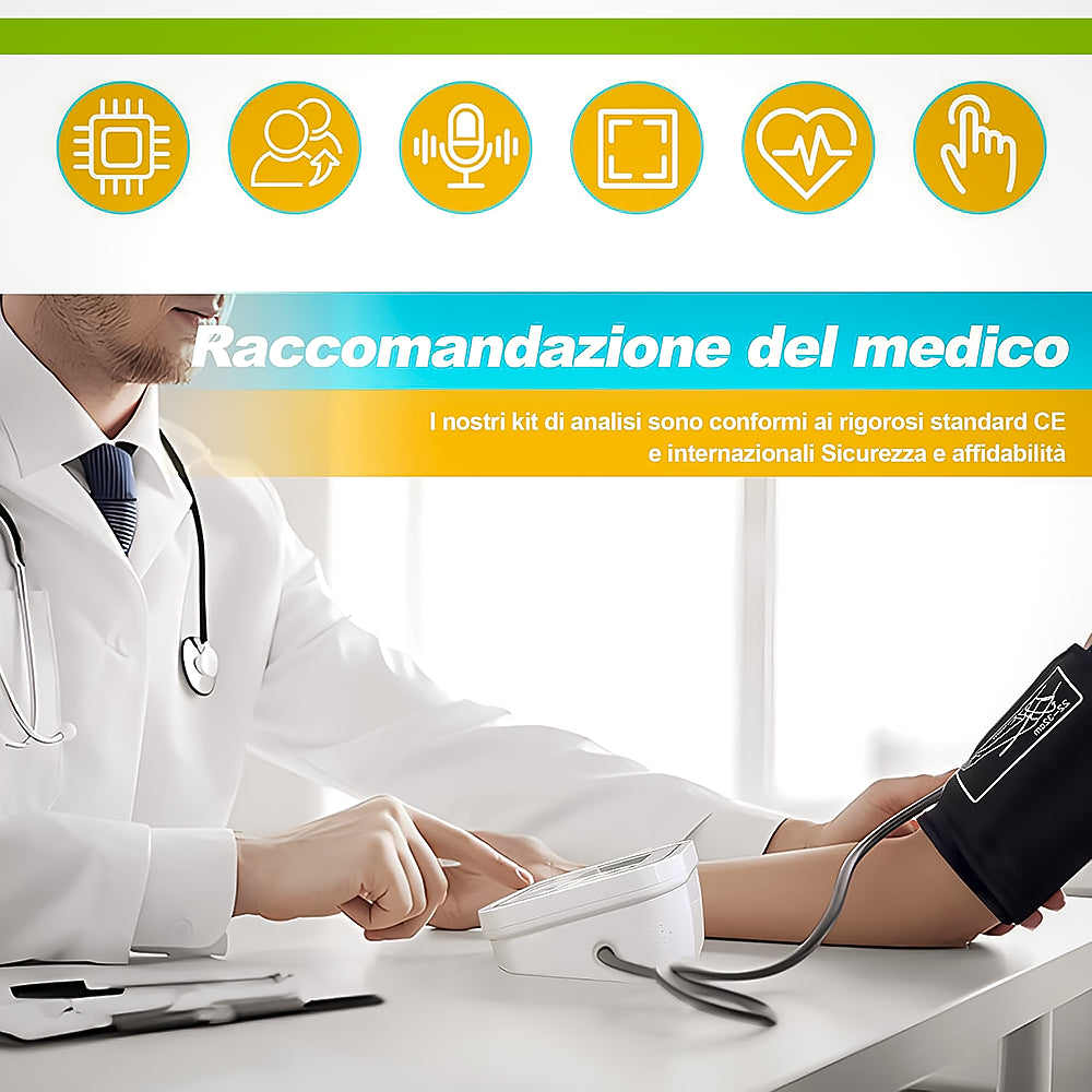 Misuratore Pressione del Sangue e Battito Cardiaco | Automatico LCD Digitale