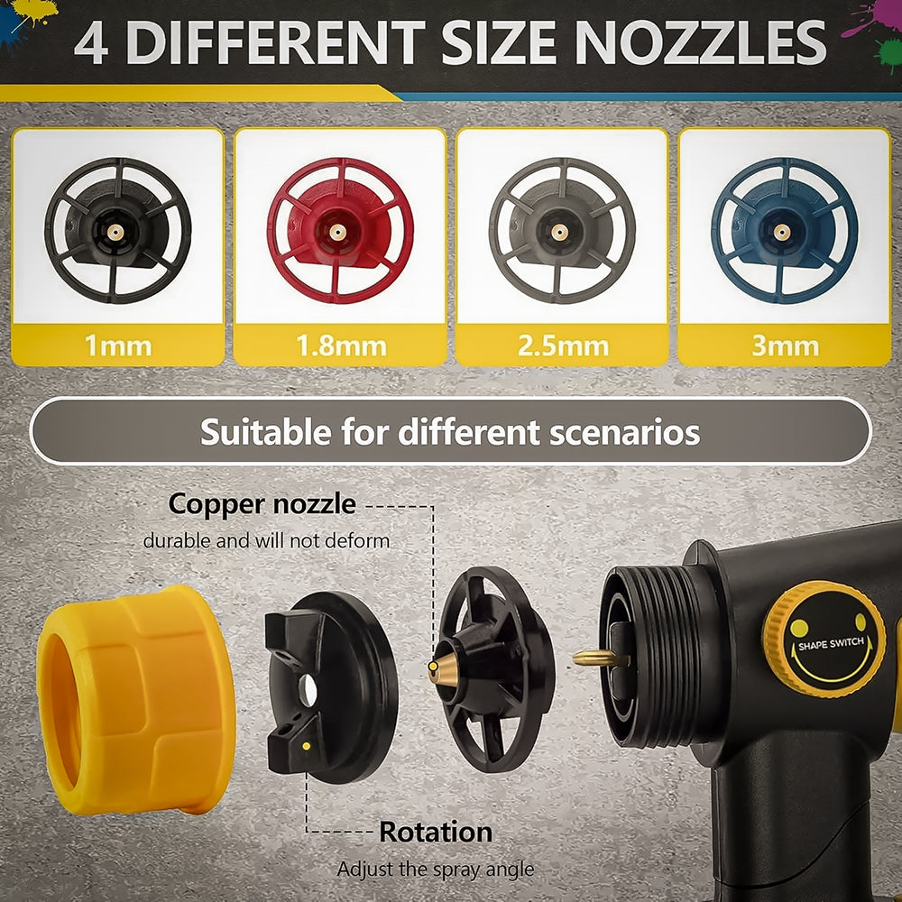 Pistola Elettrica per Verniciatura a Spruzzo per Interno/Esterno | Batterie 21V