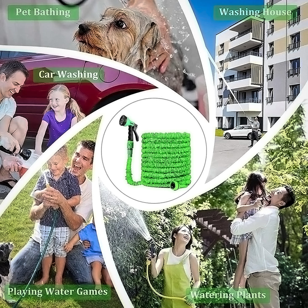 Tubo Flessibile da Giardino Espandibile/Allungabile - per Giardinaggio e Lavaggio Auto