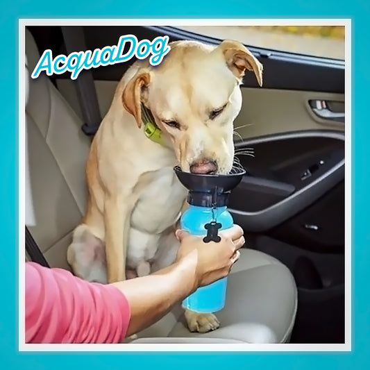 AcquaDog - Bottiglia/Borraccia da viaggio portatile per cani - 500 ml. acqua