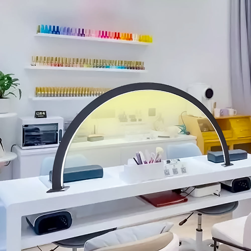 Lampada per Estetica da Scrivania a Mezza Luna - Luce a Led 3000/6000k - Mani, Viso, Tatuaggi