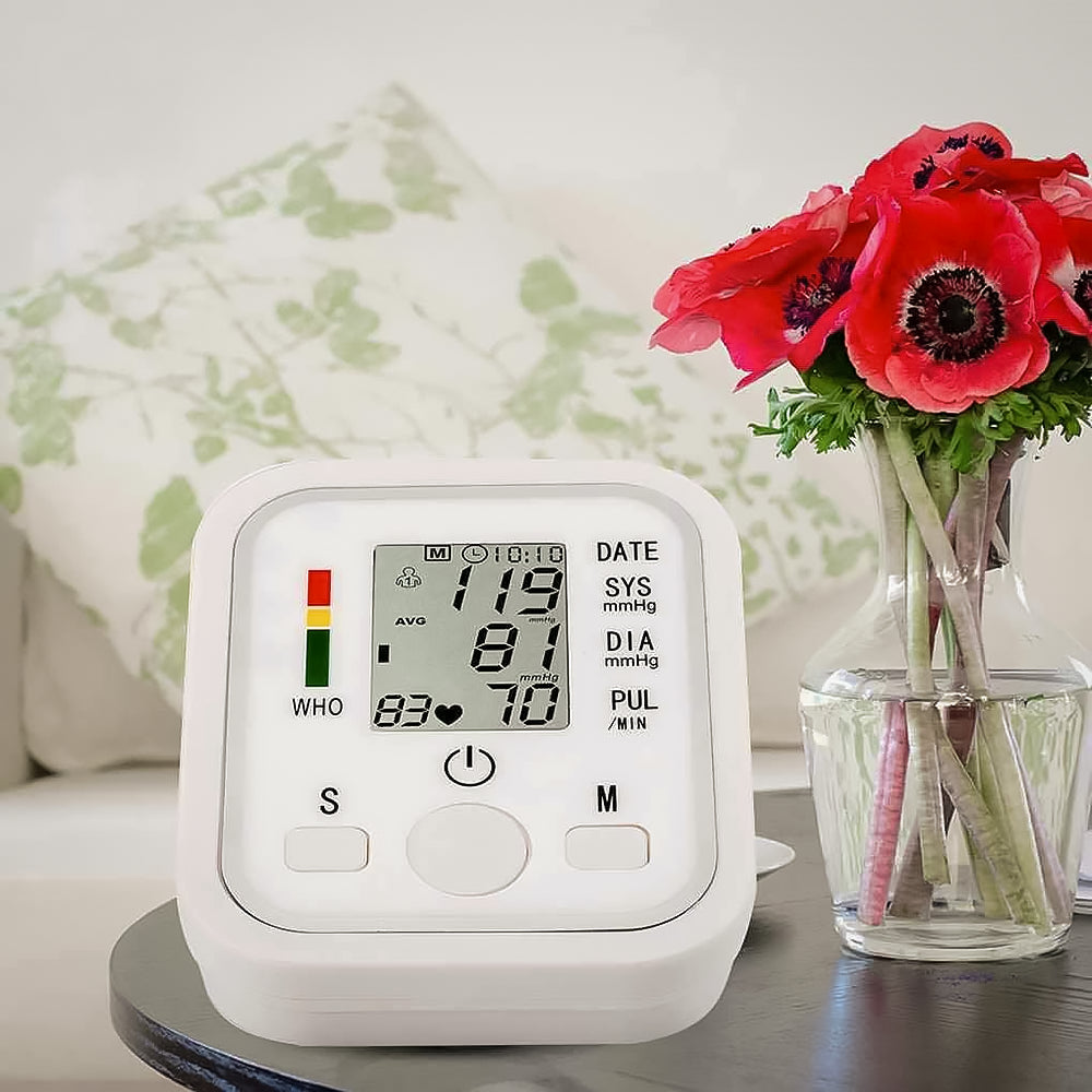 Misuratore Pressione del Sangue e Battito Cardiaco | Automatico LCD Digitale