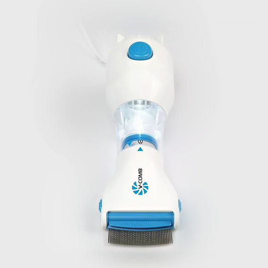 Pettine Elettrico a Led - Cattura e Aspira Pidocchi, Lendini e Uova dai Capelli - per Bambini e Adulti