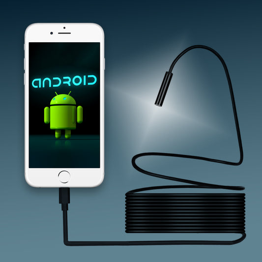 Telecamera Endoscopica con Cavo Sonda Flessibile e Luce | USB Android Ø 5mm.