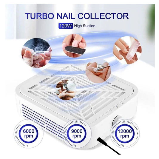 Aspiratore unghie manicure con 2 filtri - Aspiratore Unghie, Polvere Unghie - 120W